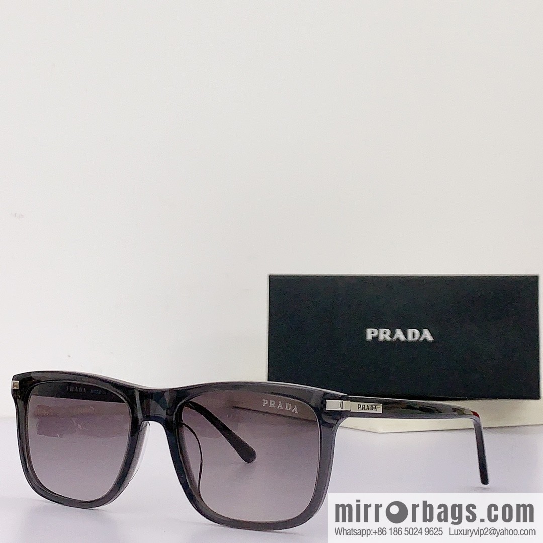 PRADA temple metal logo unisex sunglasses