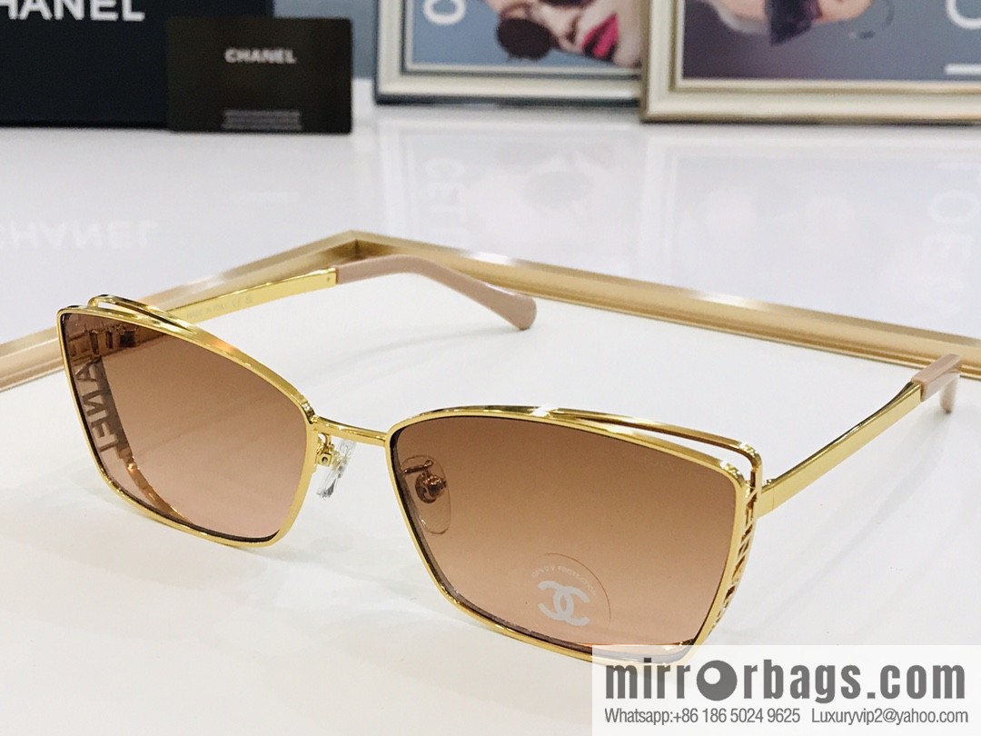 Chanel hollow frame women's sunglasses
