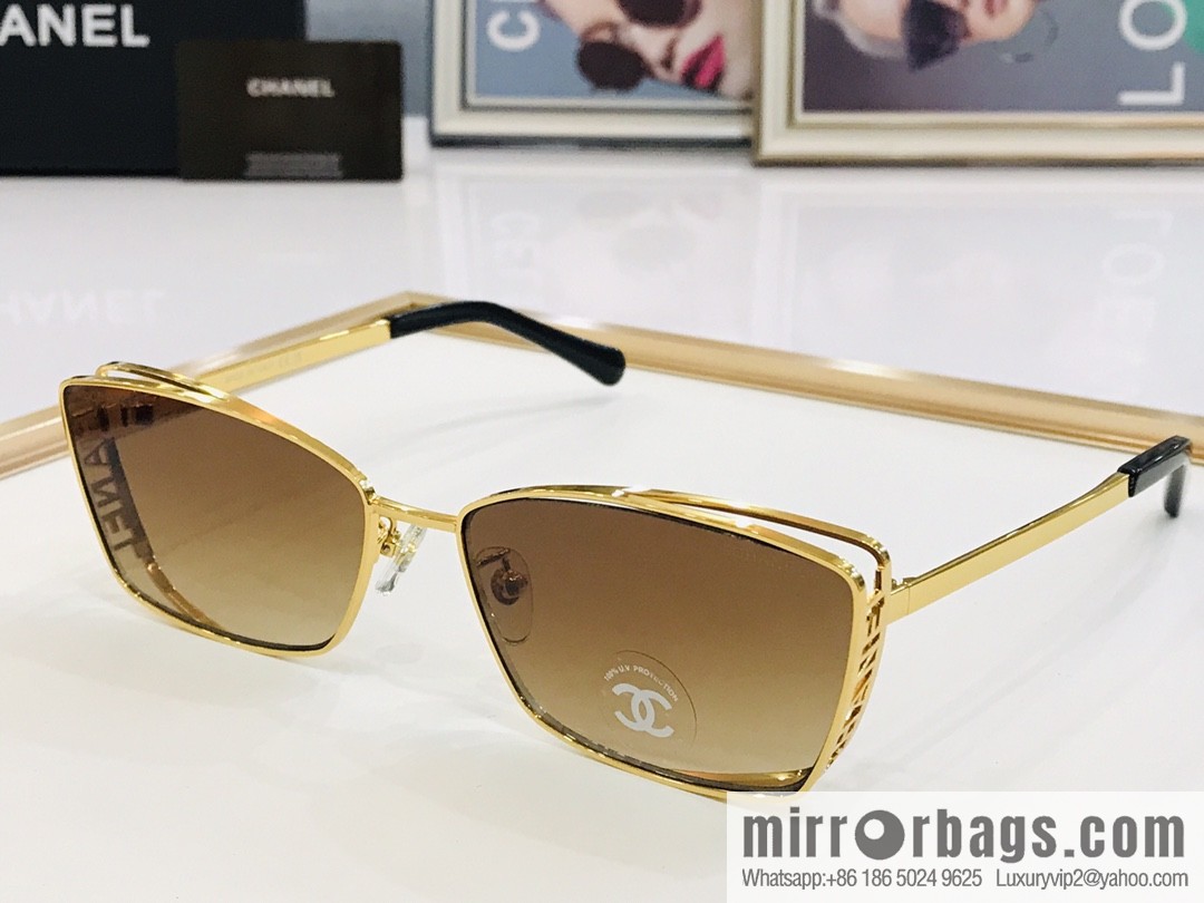 Chanel hollow frame women's sunglasses
