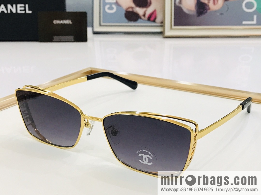 Chanel hollow frame women's sunglasses