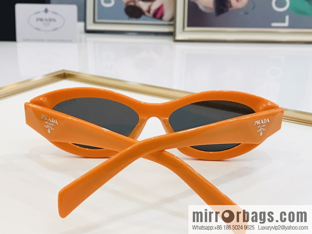 Prada oval frame women's sunglasses