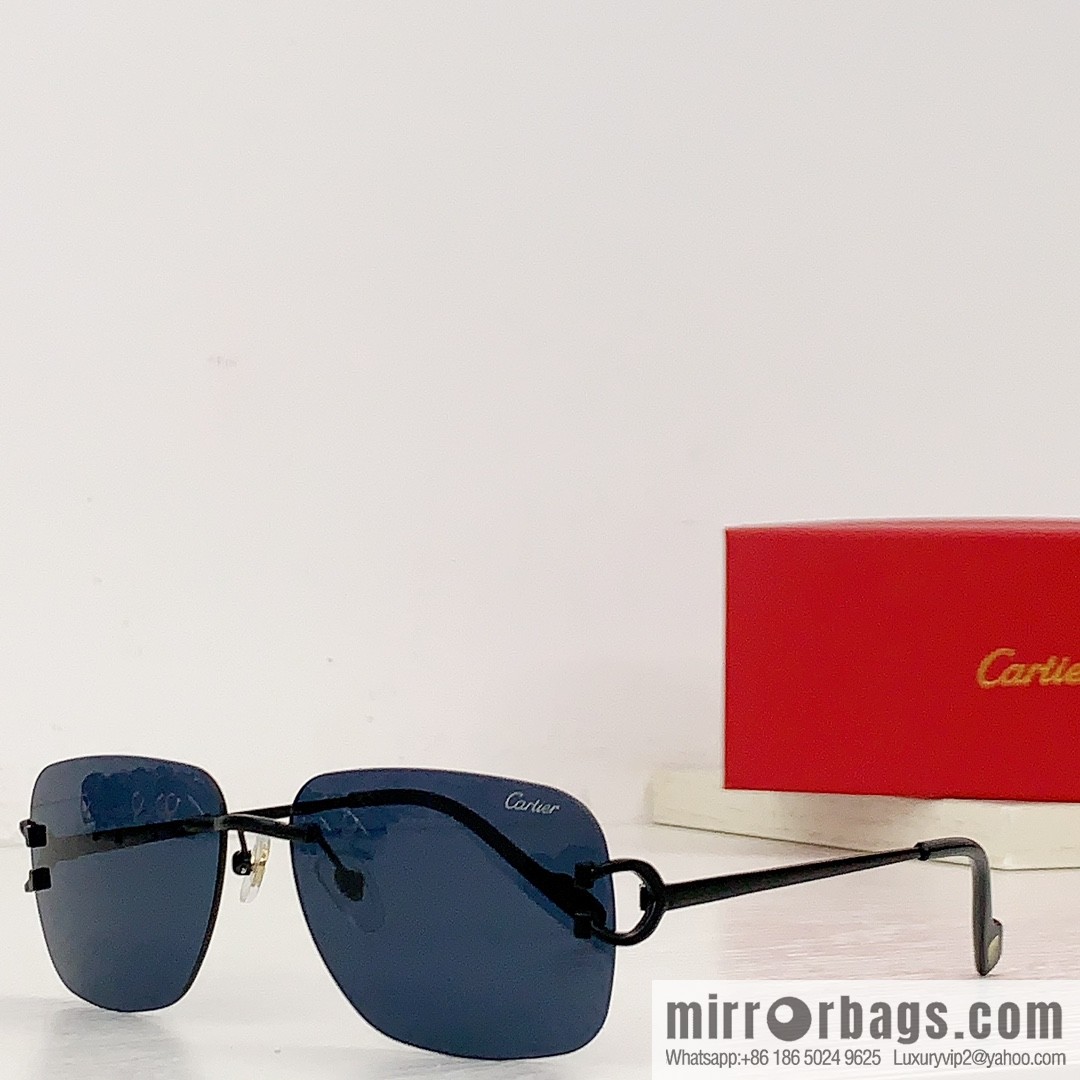 Cartier Metal Frameless Unisex Sunglasses