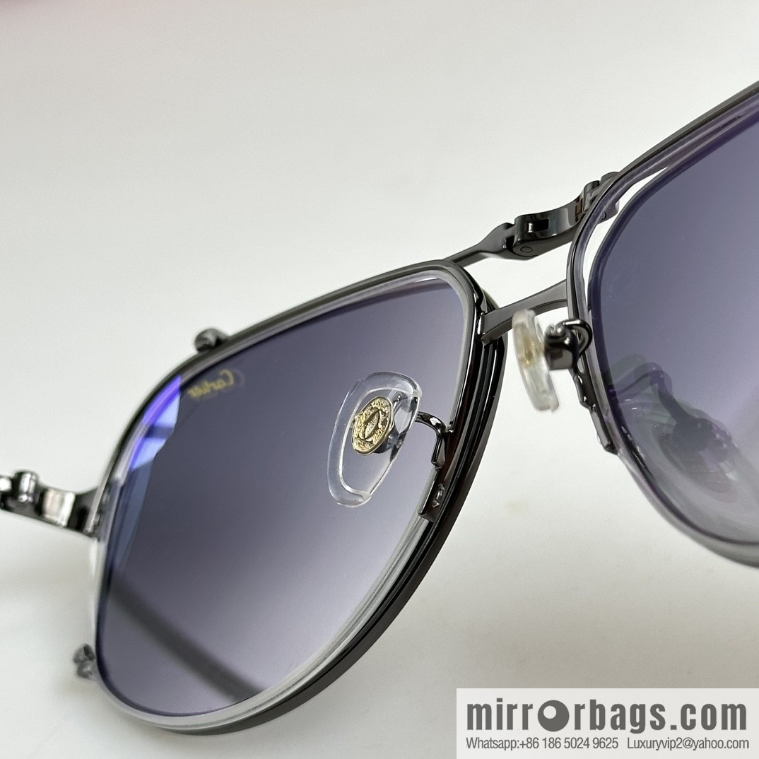 Cartier Metal Frame Unisex Sunglasses Cartier