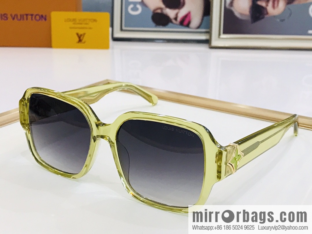 LV Louis Vuitton Plate Frame Unisex Sunglasses