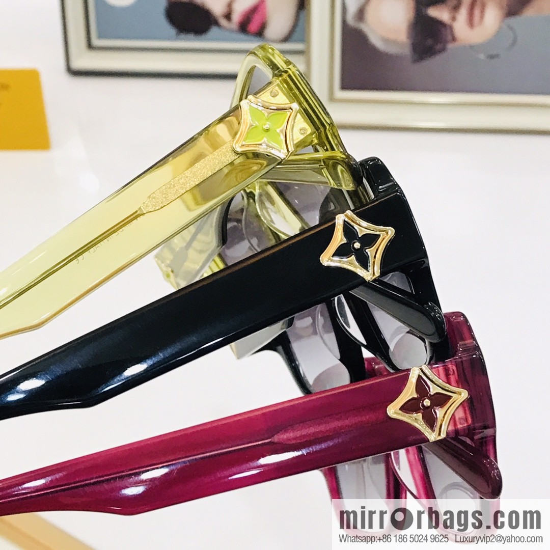 LV Louis Vuitton Plate Frame Unisex Sunglasses