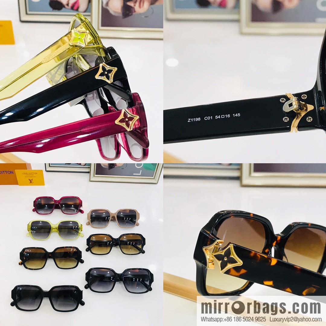LV Louis Vuitton Plate Frame Unisex Sunglasses