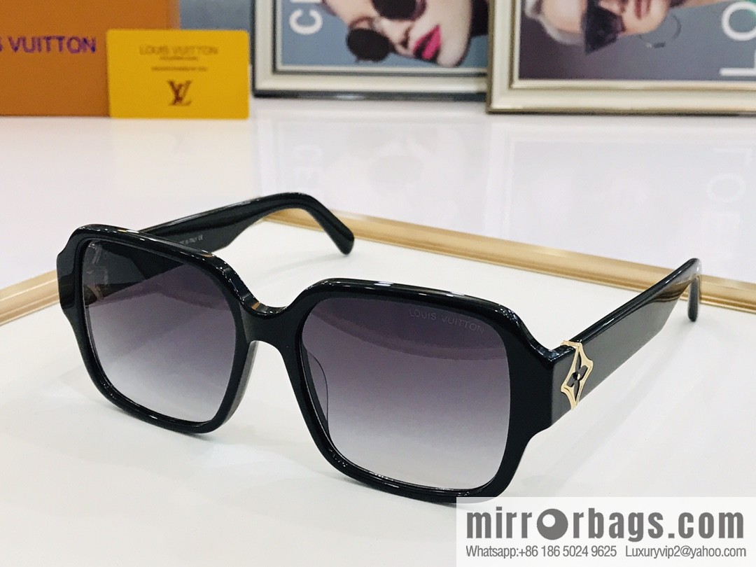 LV Louis Vuitton Plate Frame Unisex Sunglasses