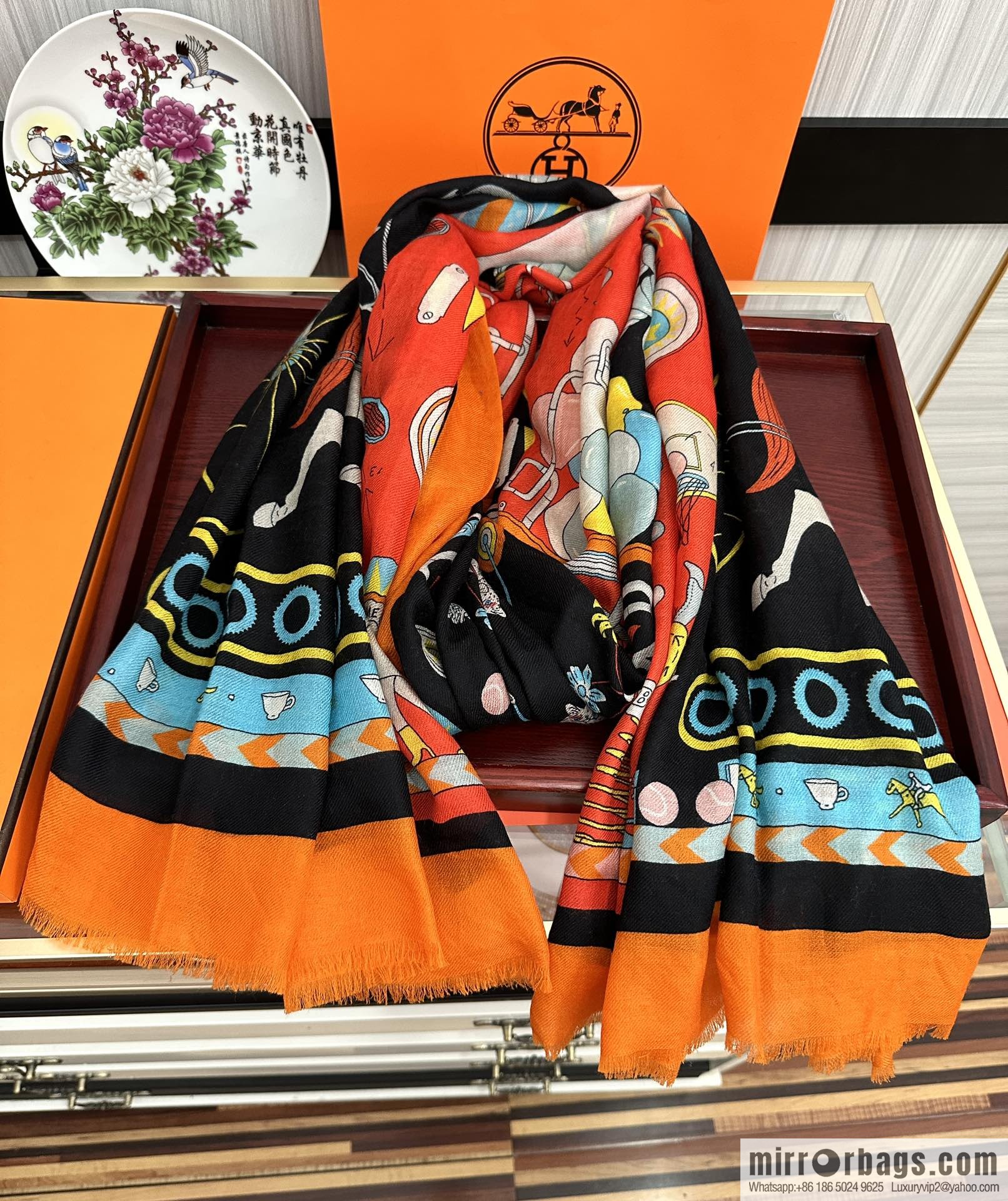 Hermes Hermes Ring Fleece Towel