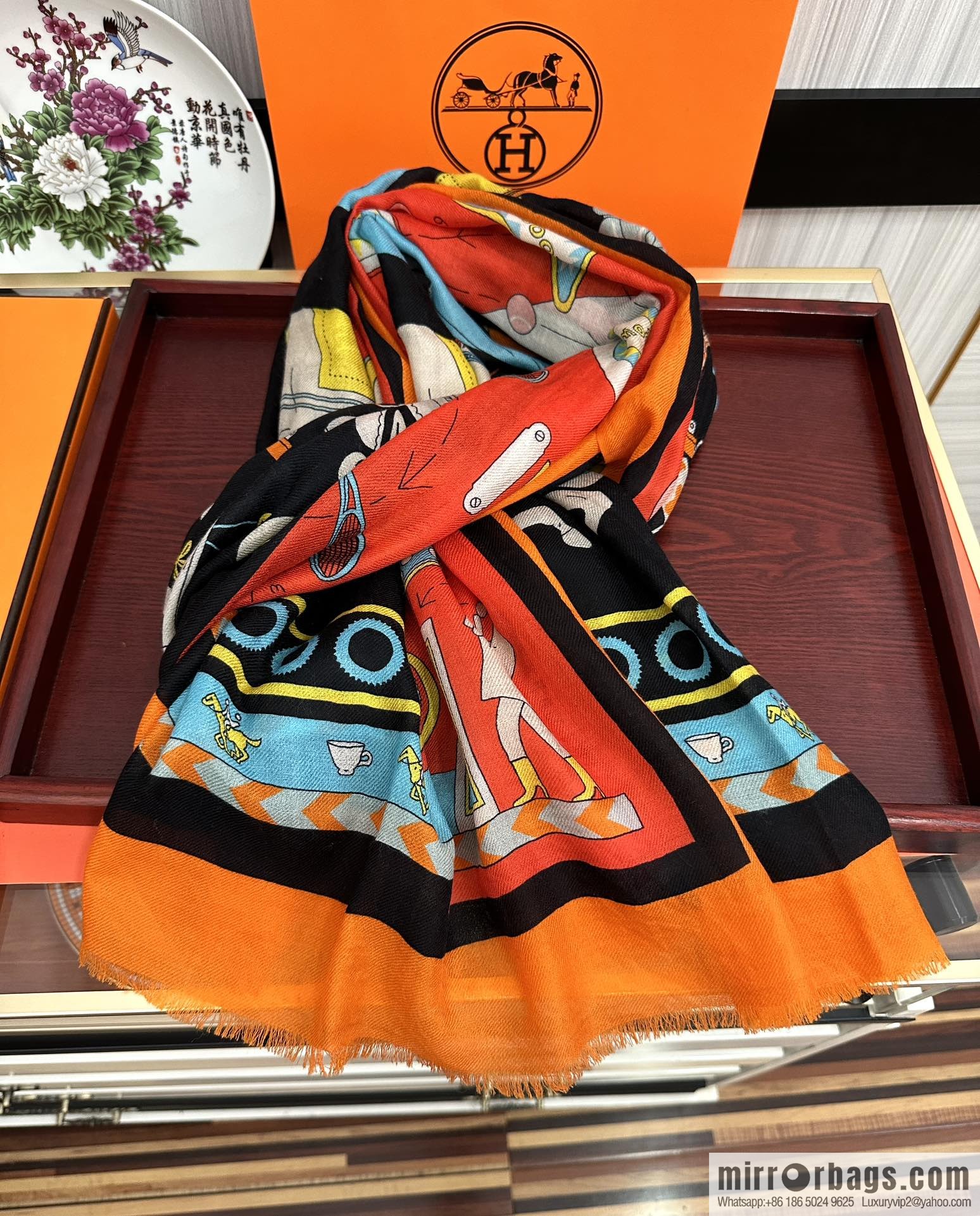 Hermes Hermes Ring Fleece Towel