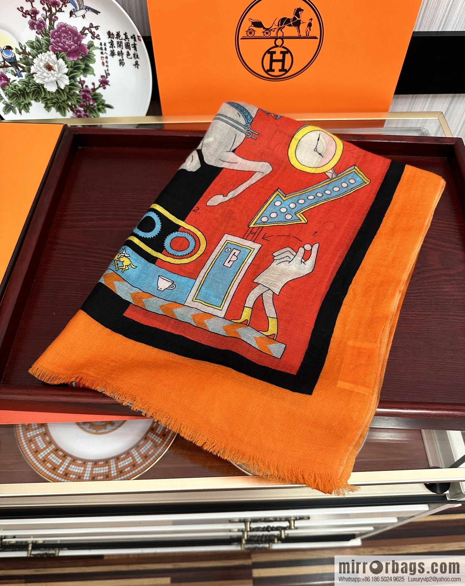 Hermes Hermes Ring Fleece Towel