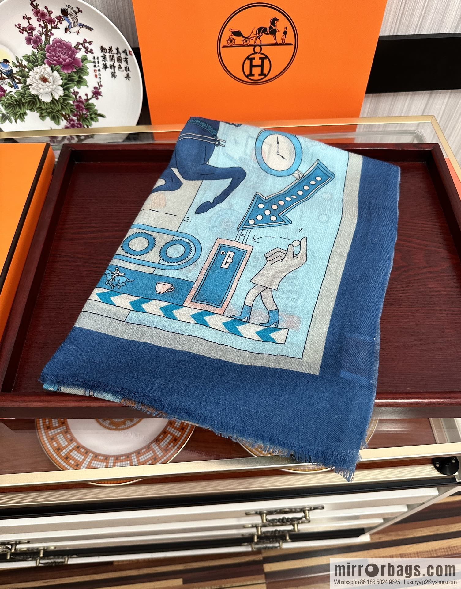 Hermes Hermes Ring Fleece Towel