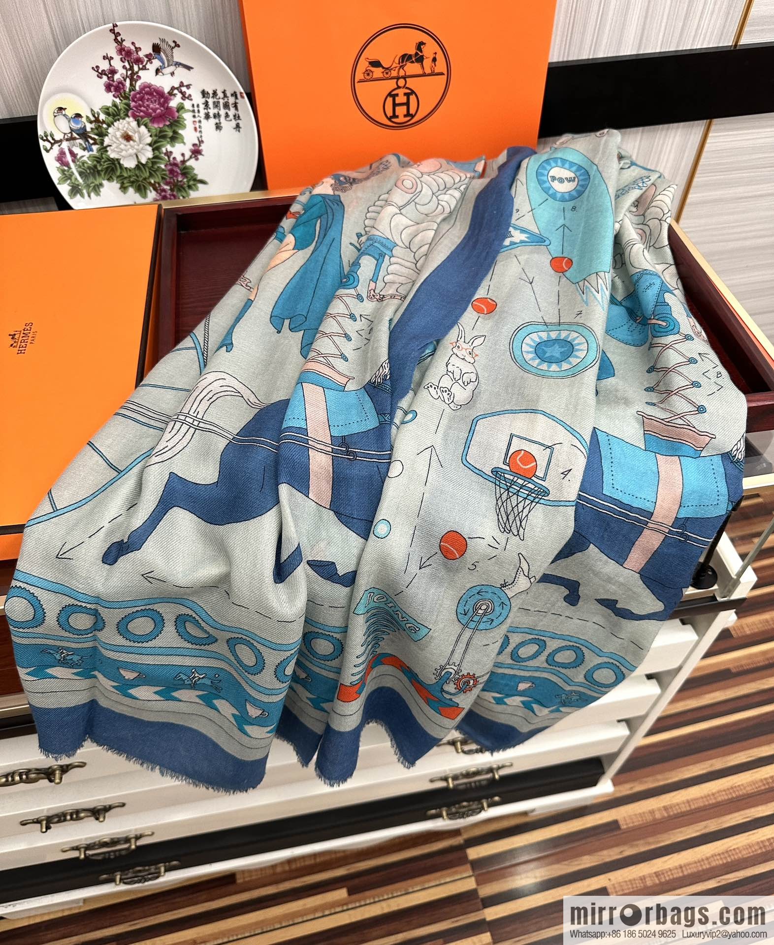 Hermes Hermes Ring Fleece Towel