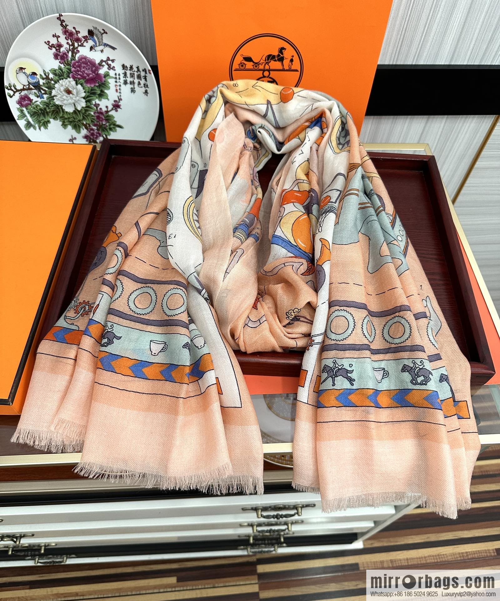 Hermes Hermes Ring Fleece Towel