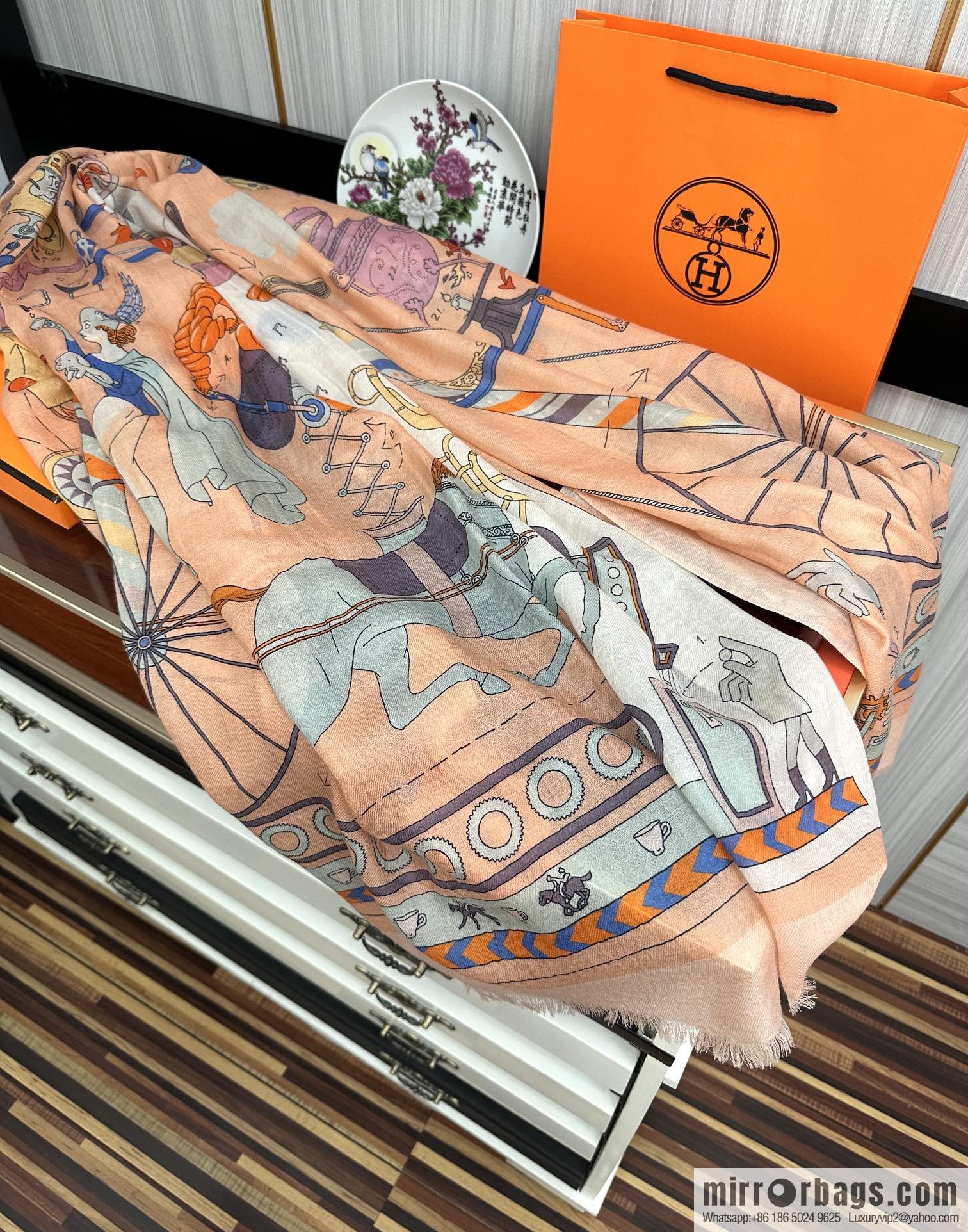 Hermes Hermes Ring Fleece Towel