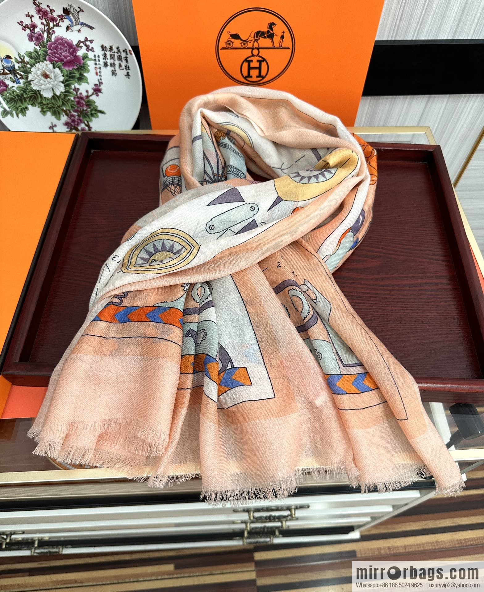 Hermes Hermes Ring Fleece Towel