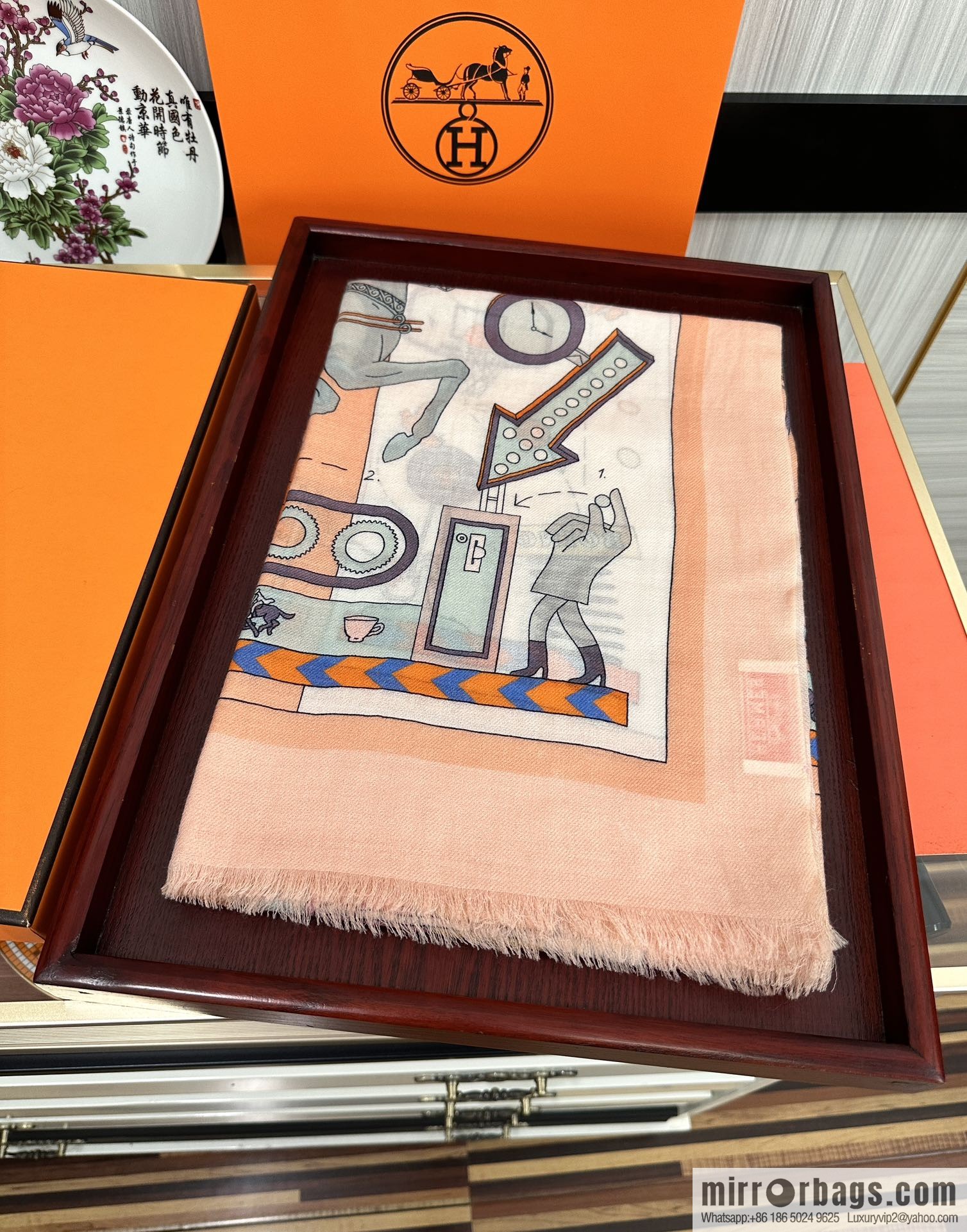 Hermes Hermes Ring Fleece Towel