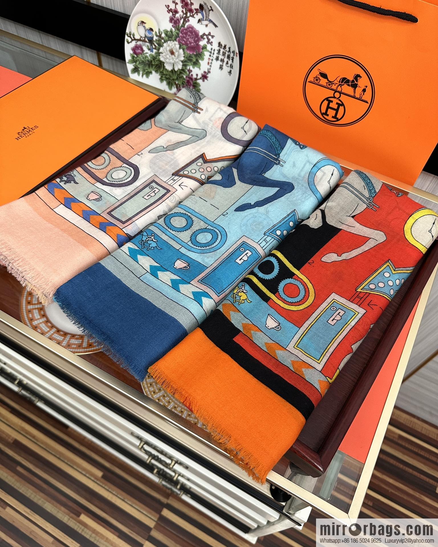Hermes Hermes Ring Fleece Towel