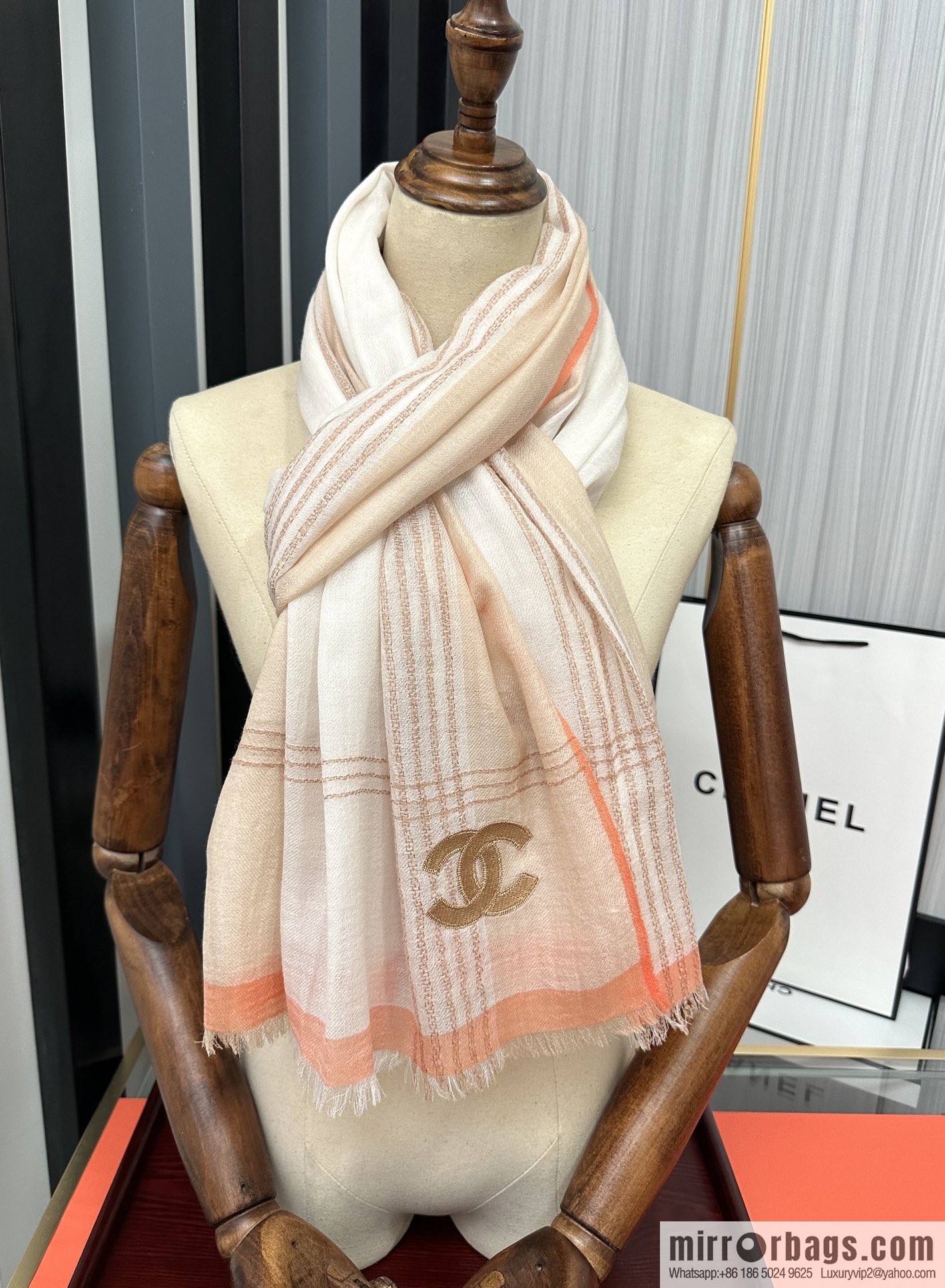 Chanel cashmere scarf