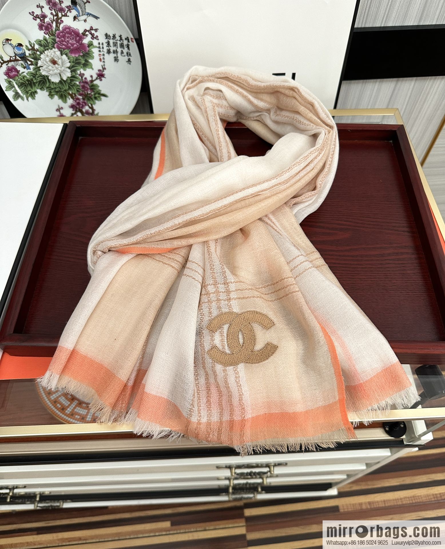 Chanel cashmere scarf