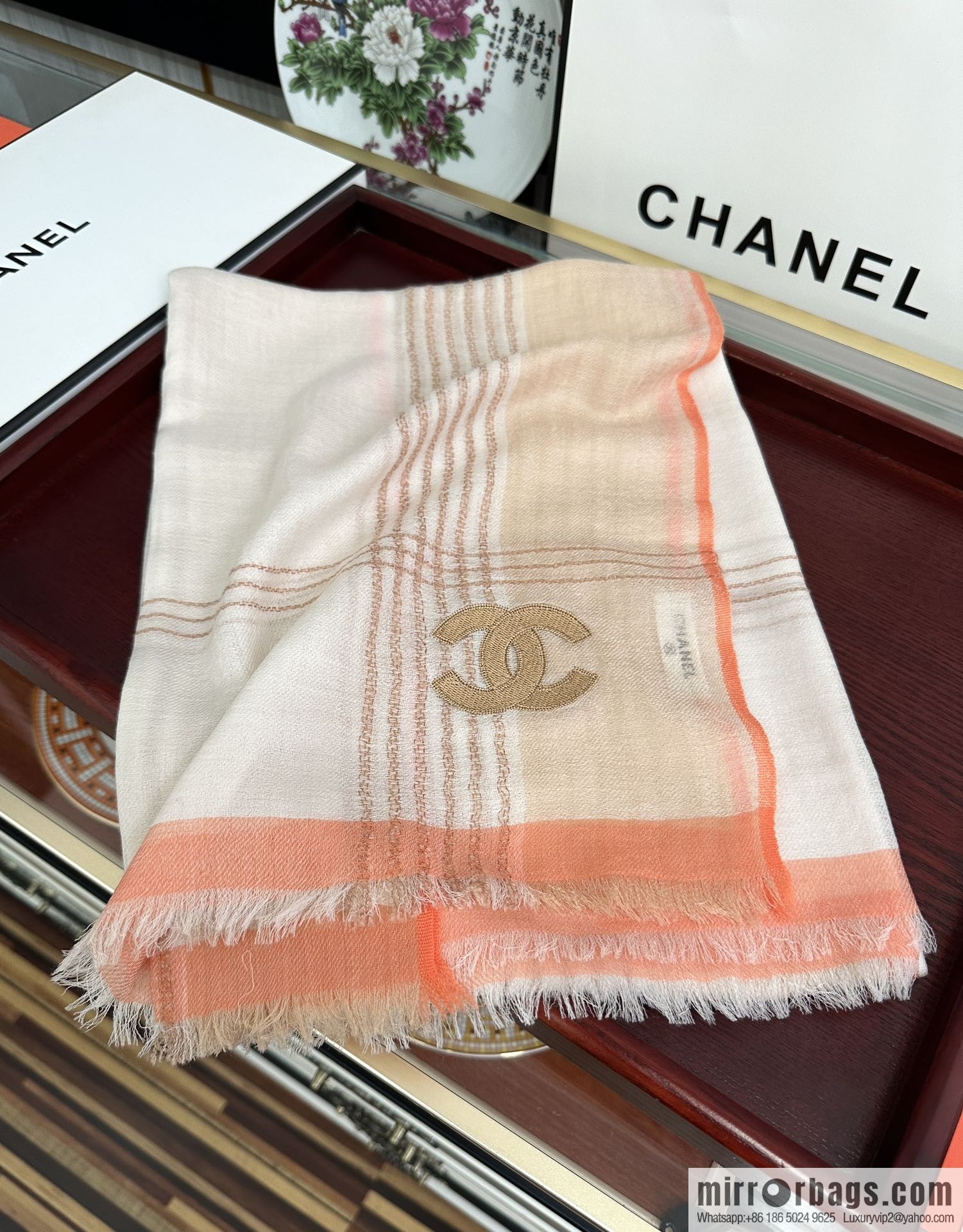 Chanel cashmere scarf
