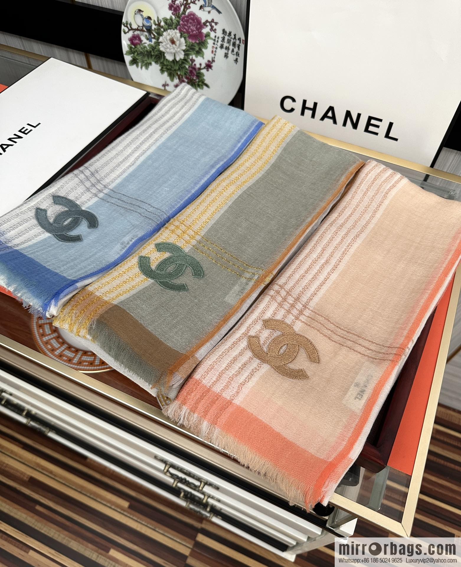 Chanel cashmere scarf