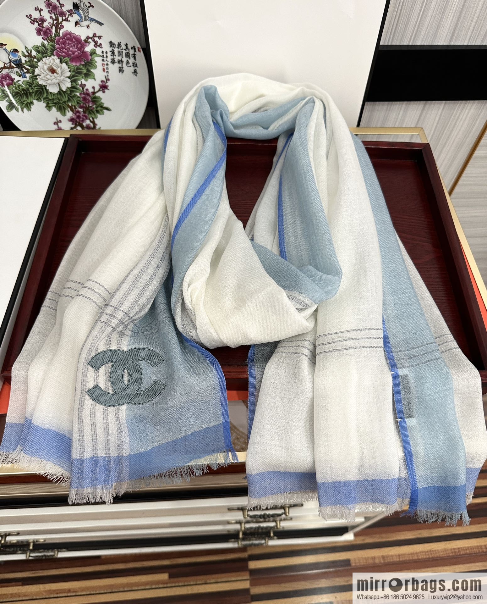 Chanel cashmere scarf