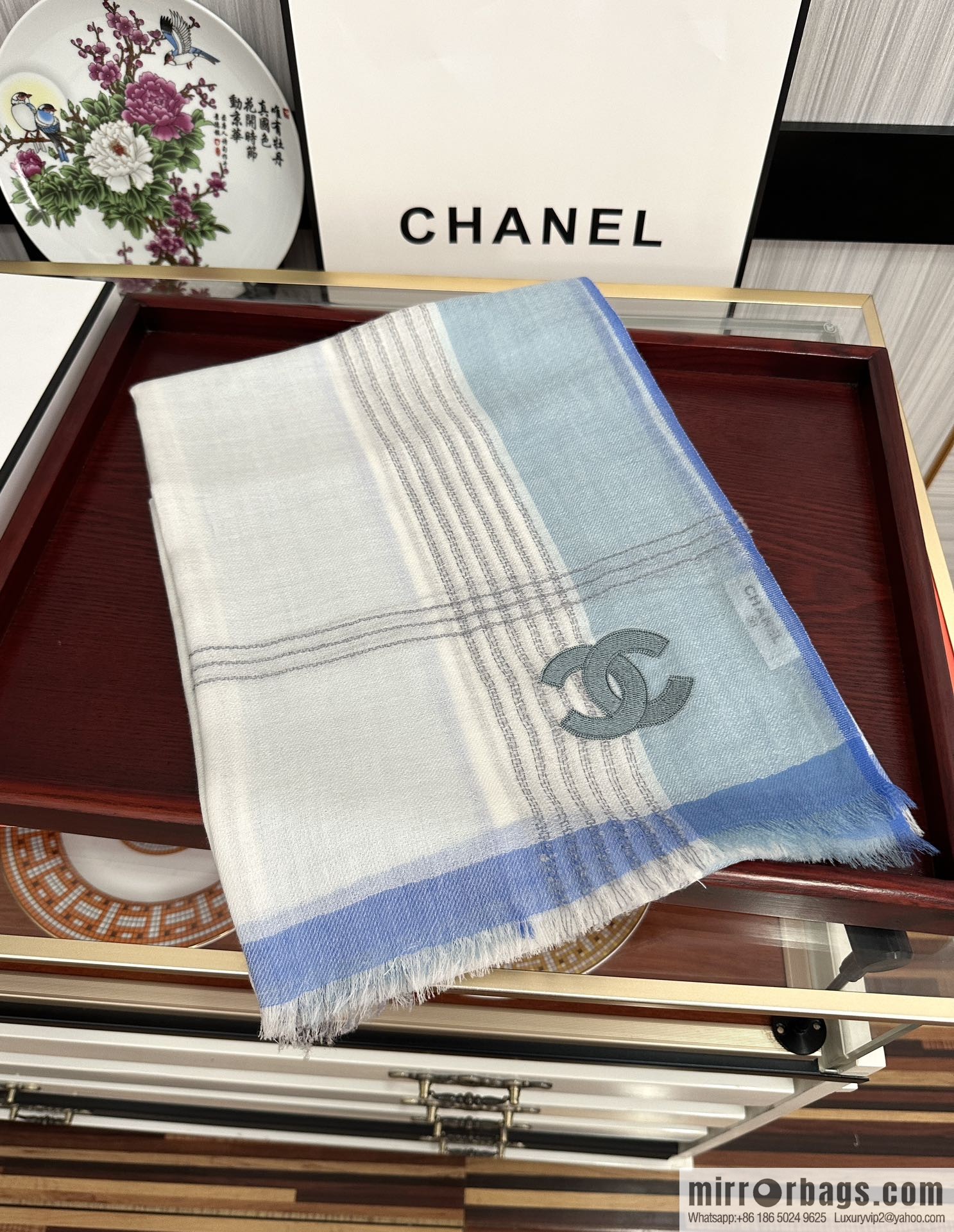 Chanel cashmere scarf