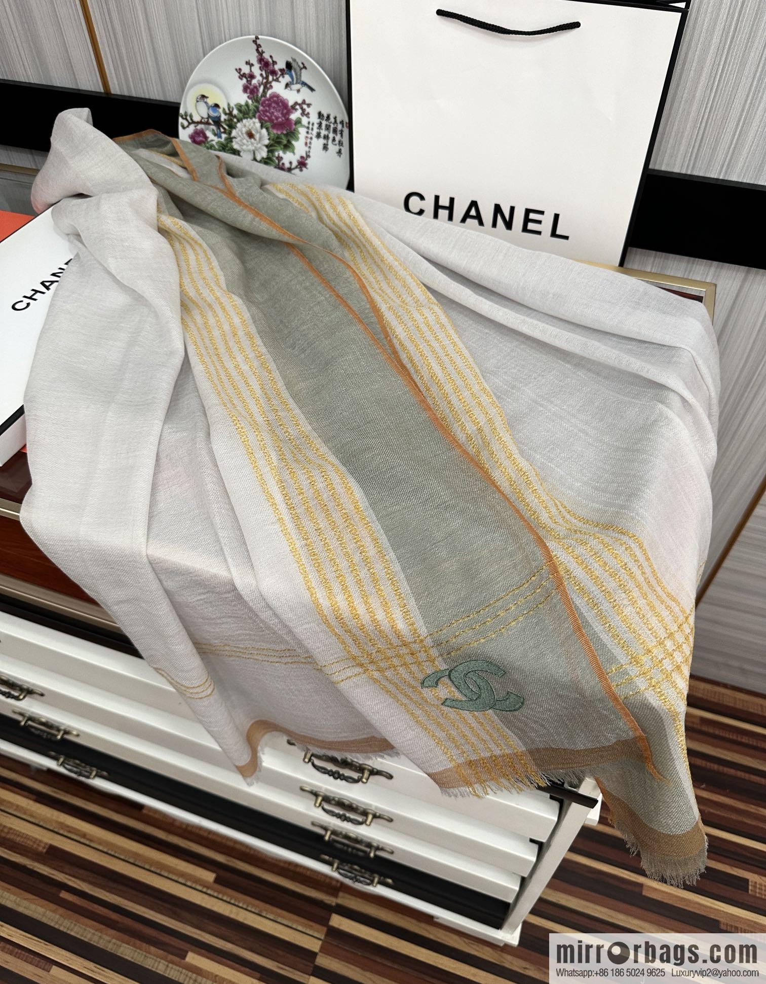 Chanel cashmere scarf