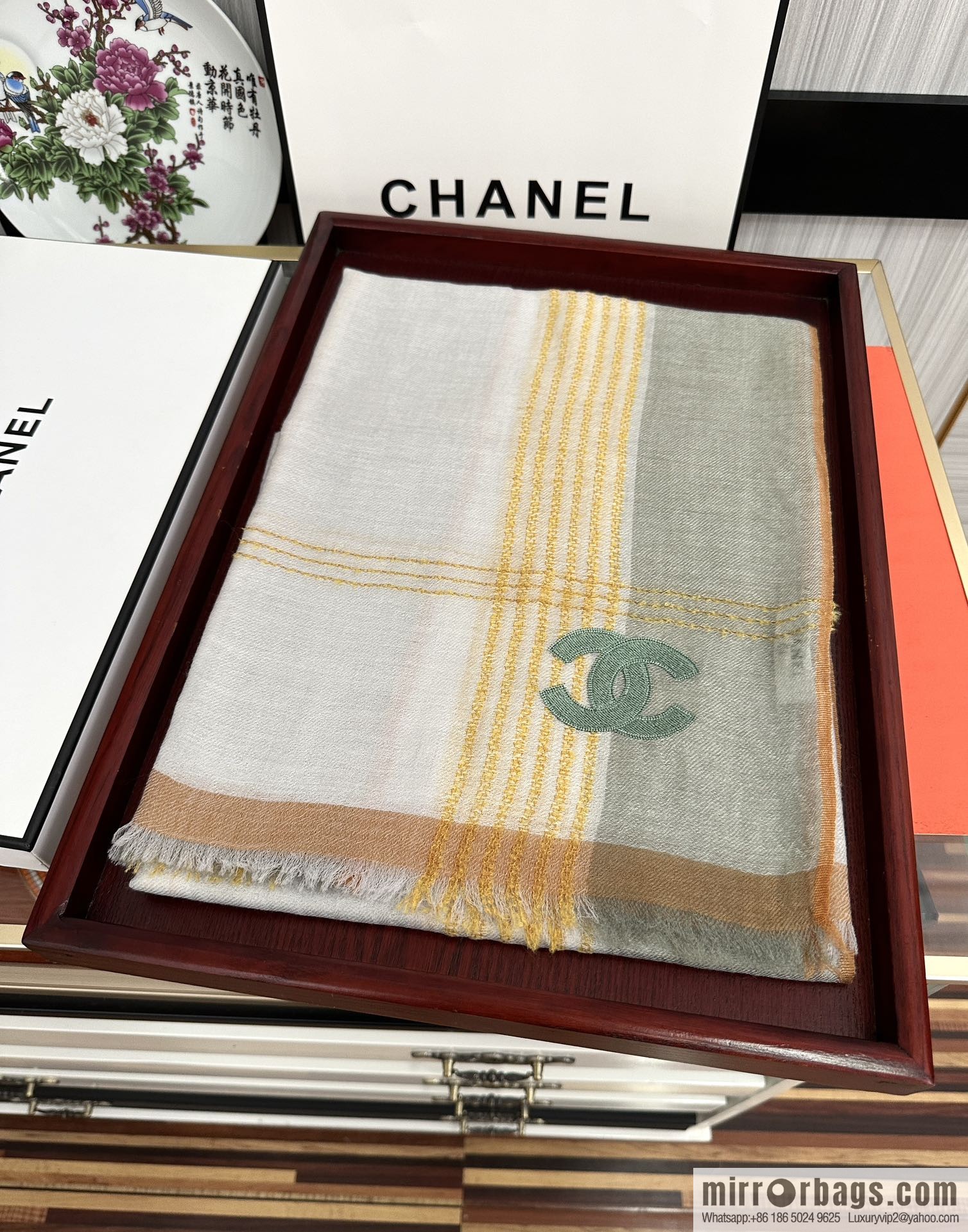 Chanel cashmere scarf