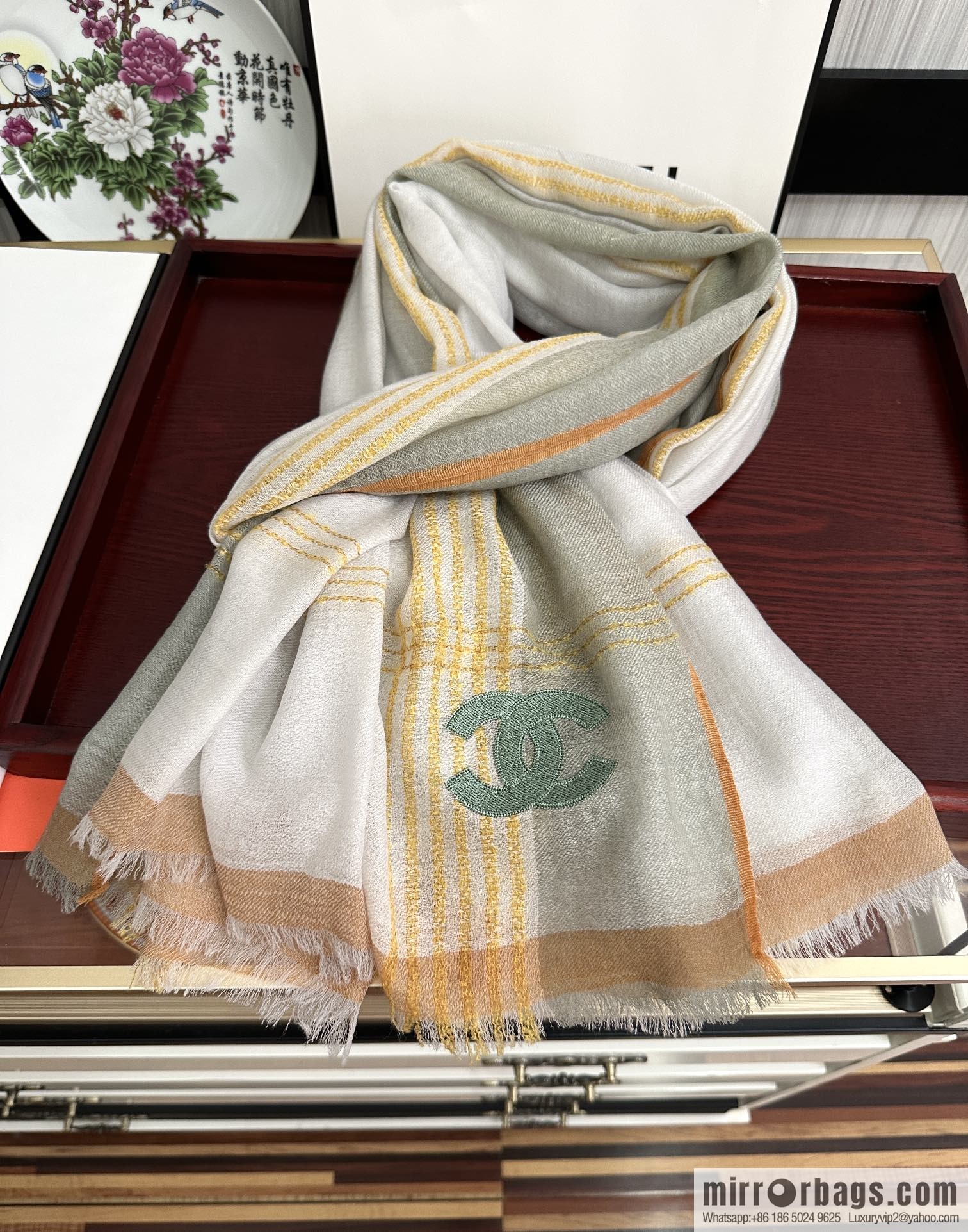 Chanel cashmere scarf