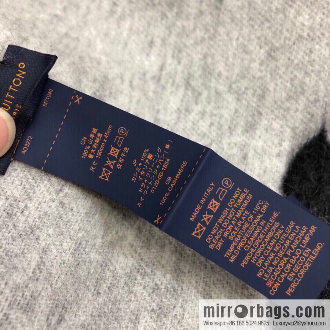 LV Louis Vuitton Monogram Floral and LV Letter Pattern Scarf
