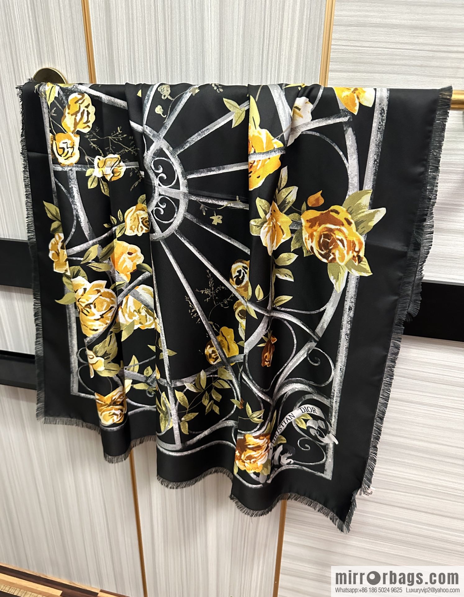Dior City Garden 100% Top Twill Silk Square Towel