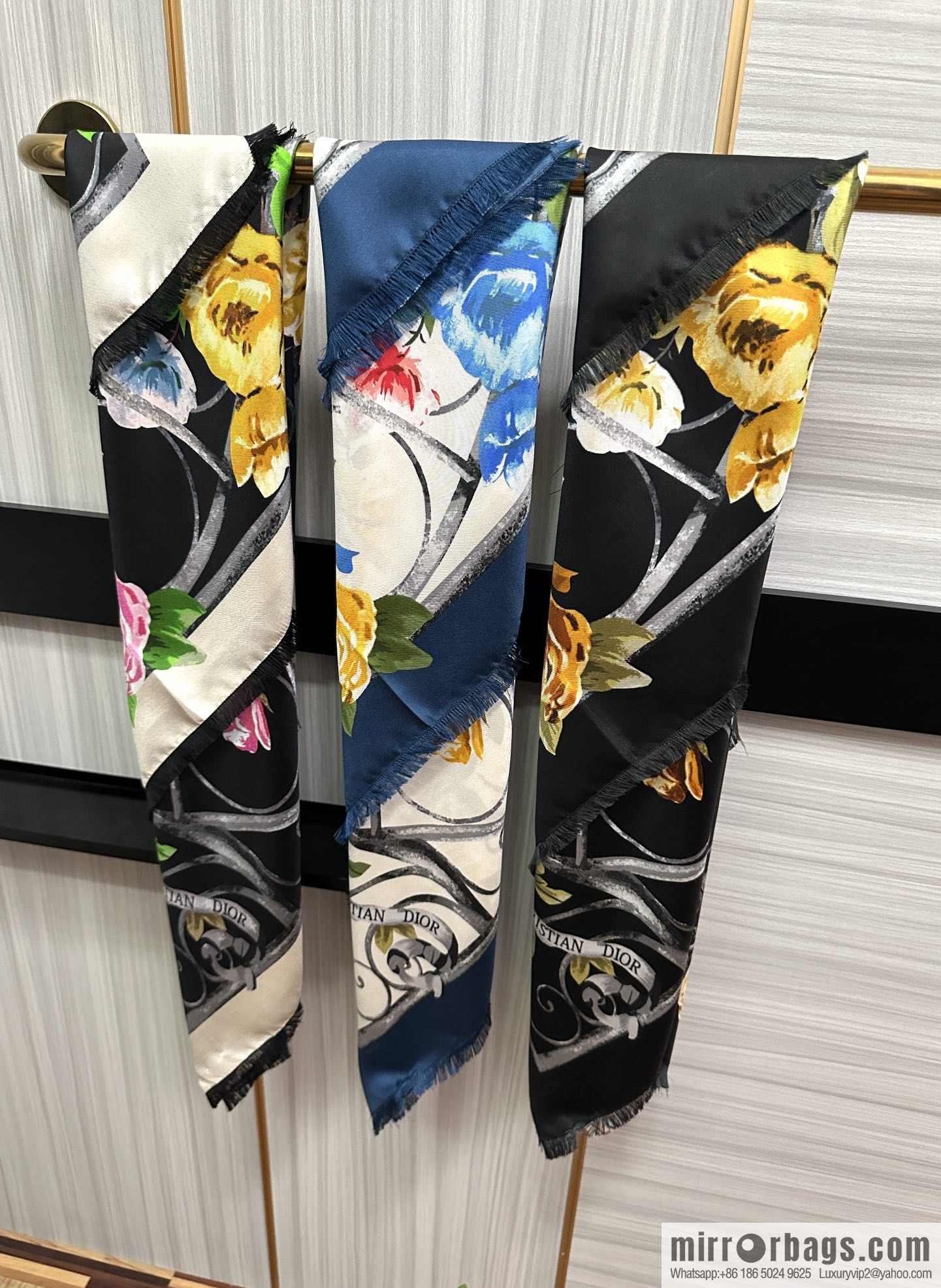 Dior City Garden 100% Top Twill Silk Square Towel