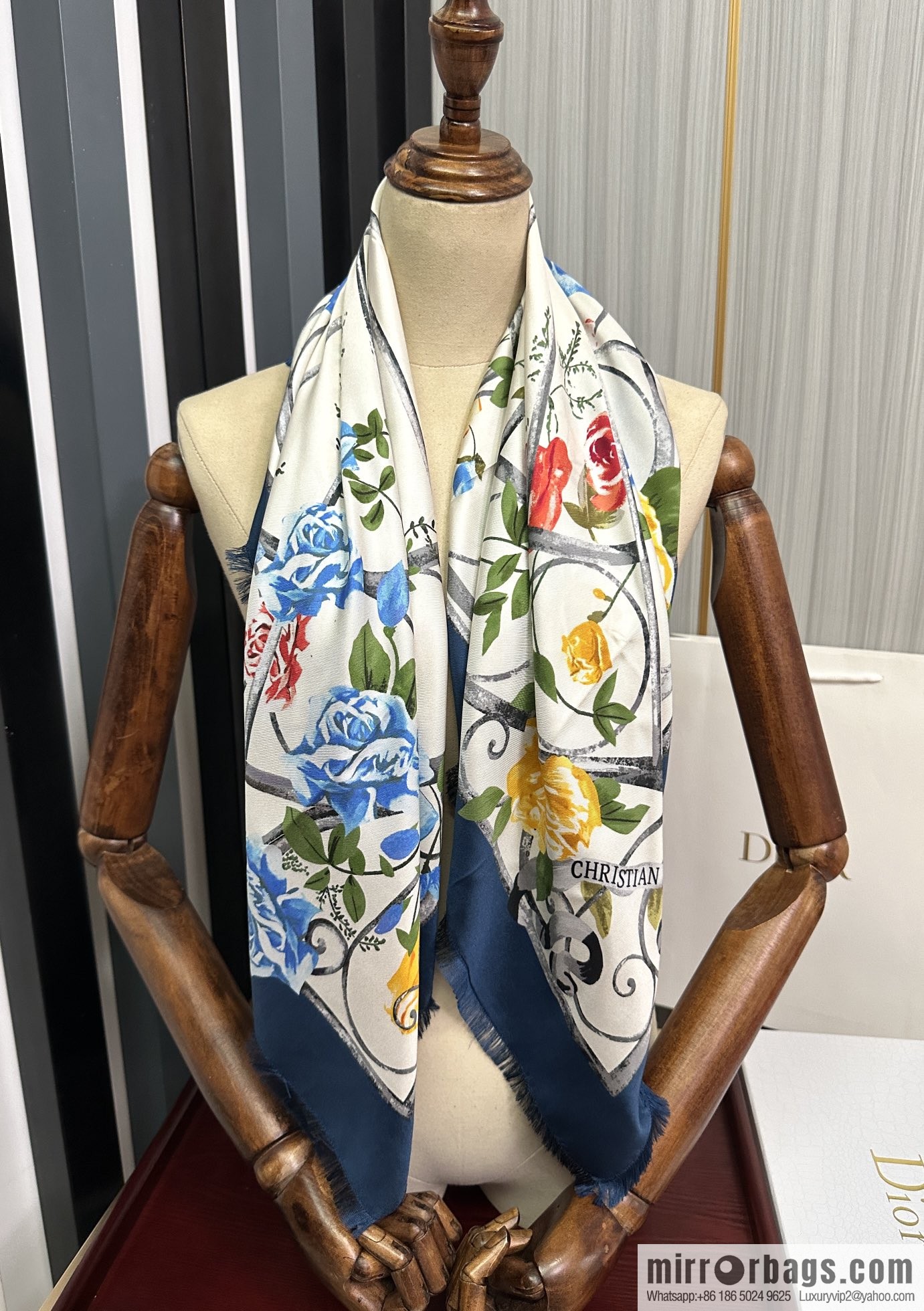 Dior City Garden 100% Top Twill Silk Square Towel