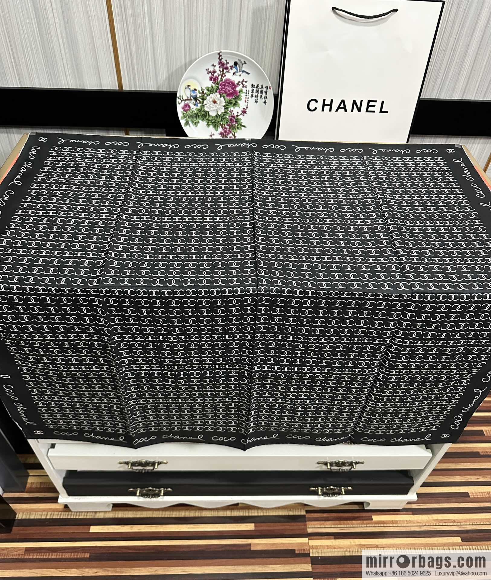 Chanel children's fun letter silk scarf