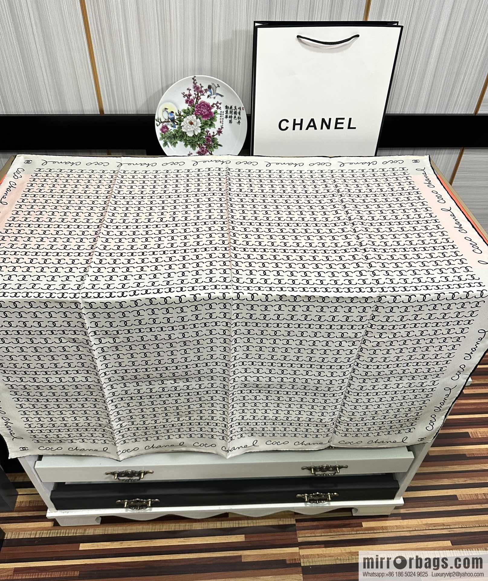 Chanel children's fun letter silk scarf