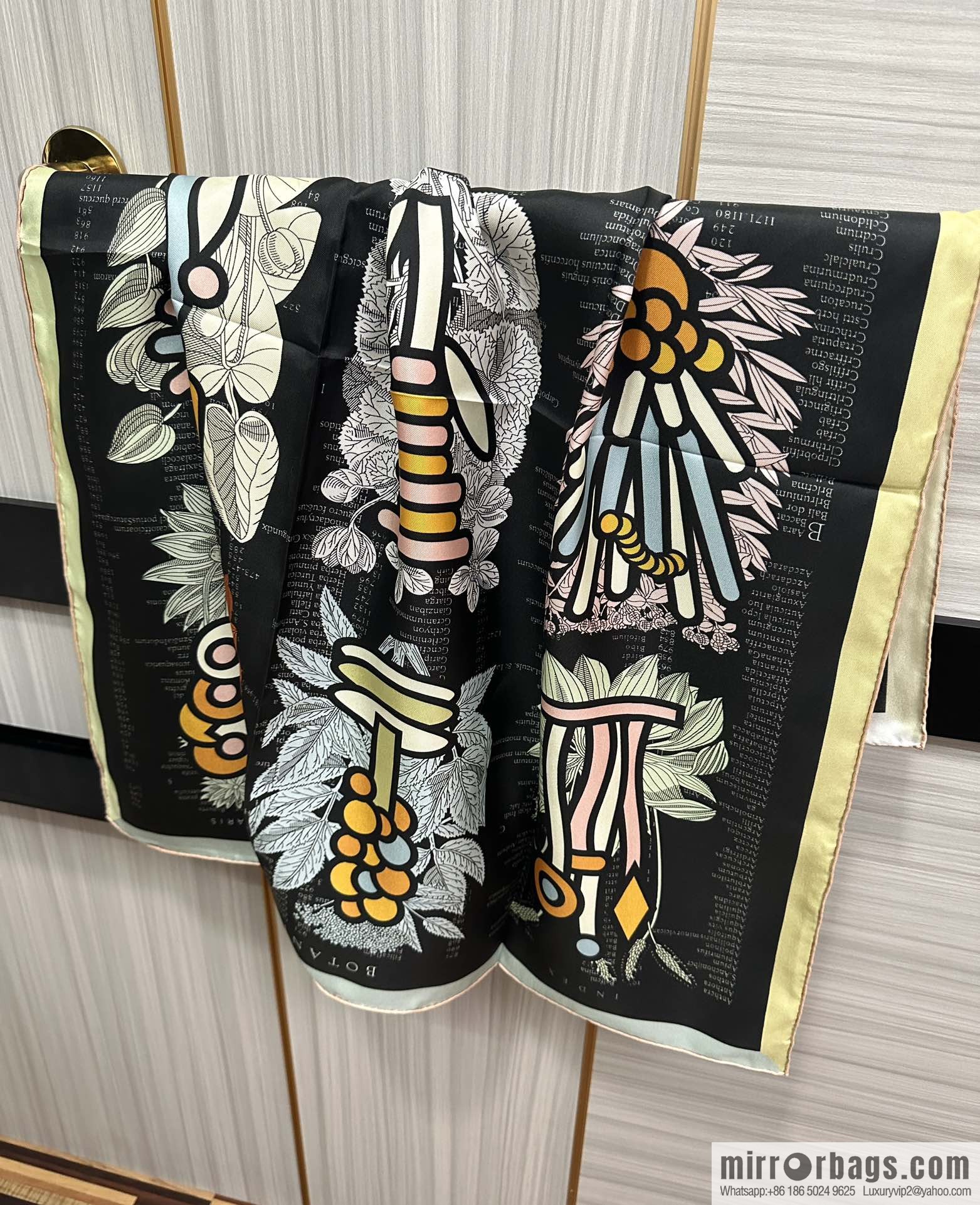 Hermes digital English silk scarf