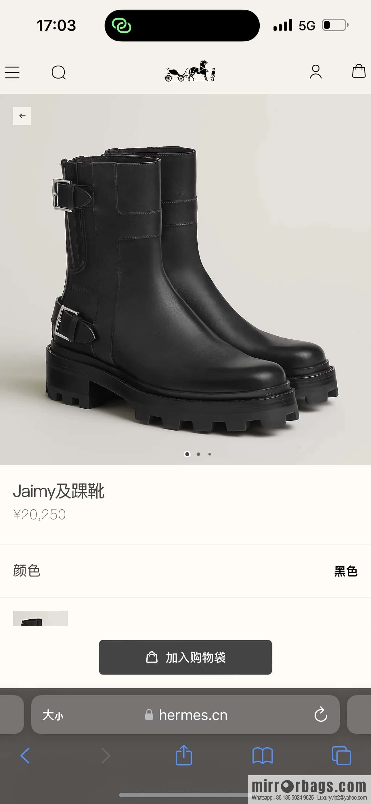 HERMES 217 Jaimy and ankle boots, black/Noir calfskin/calfskin