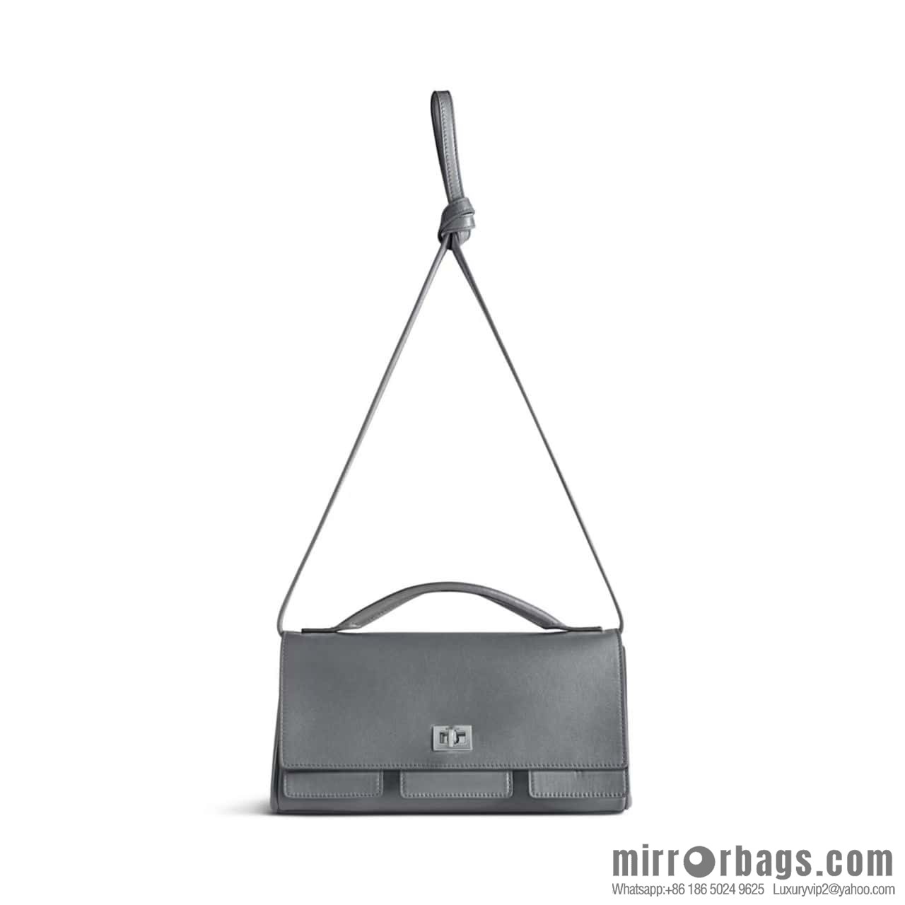 Balenciaga's new Bel Air Clutch clamshell clutch bag 843943 [dark gray]