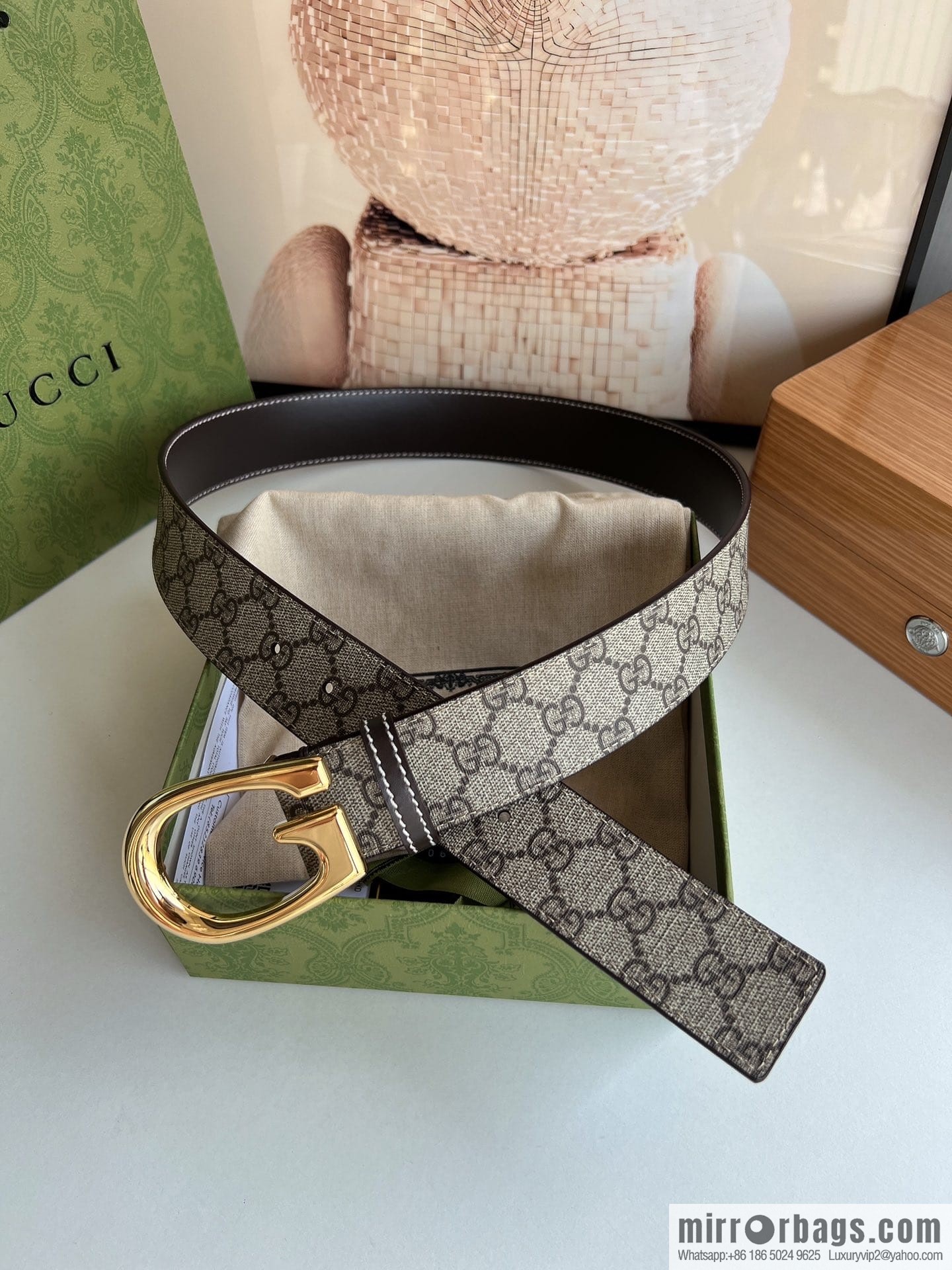 Gucci Gucci, Select Men's G-Buckle Belt 3.8cm