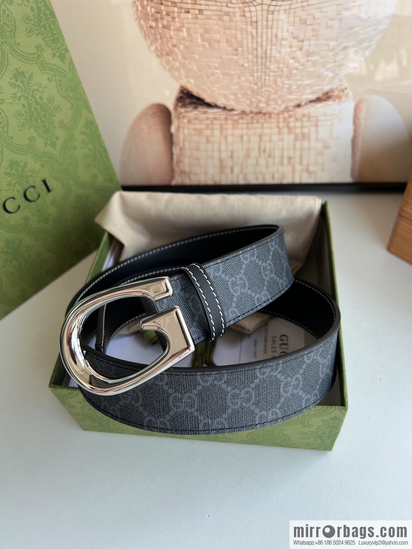 Gucci Gucci, Select Men's G-Buckle Belt 3.8cm