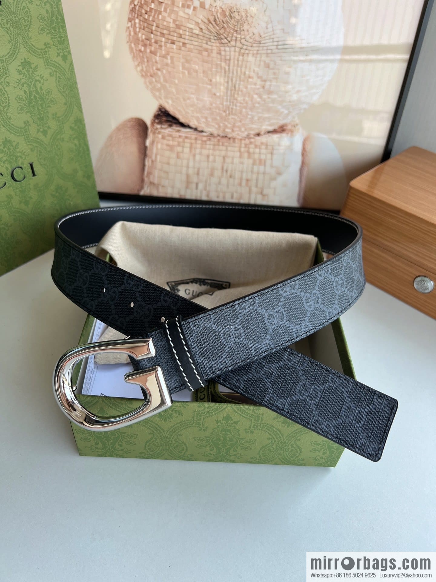 Gucci Gucci, Select Men's G-Buckle Belt 3.8cm