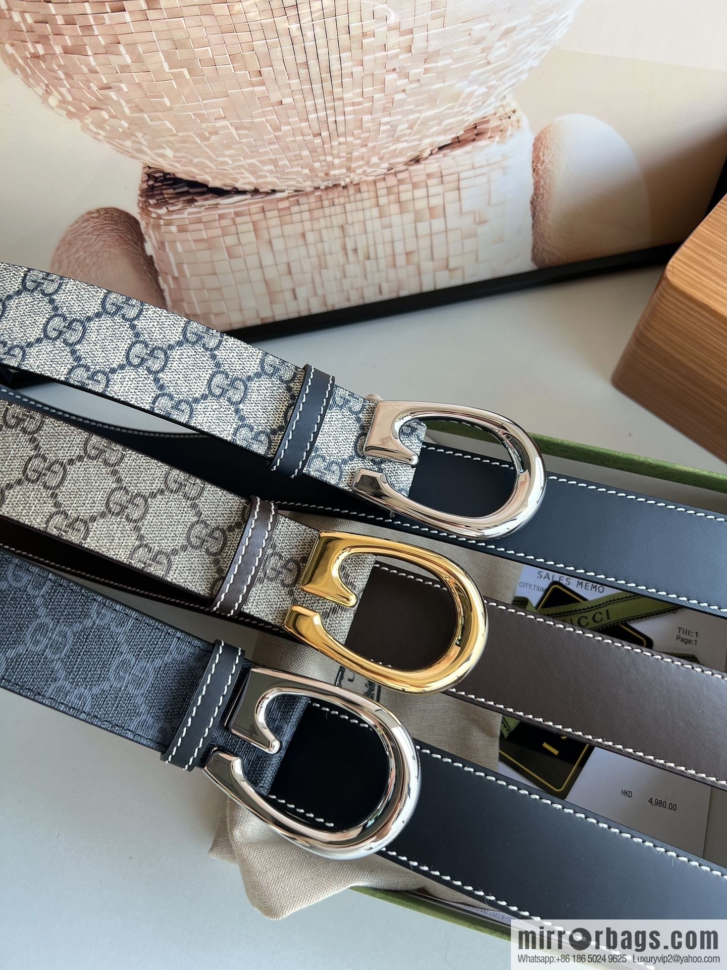 Gucci Gucci, Select Men's G-Buckle Belt 3.8cm