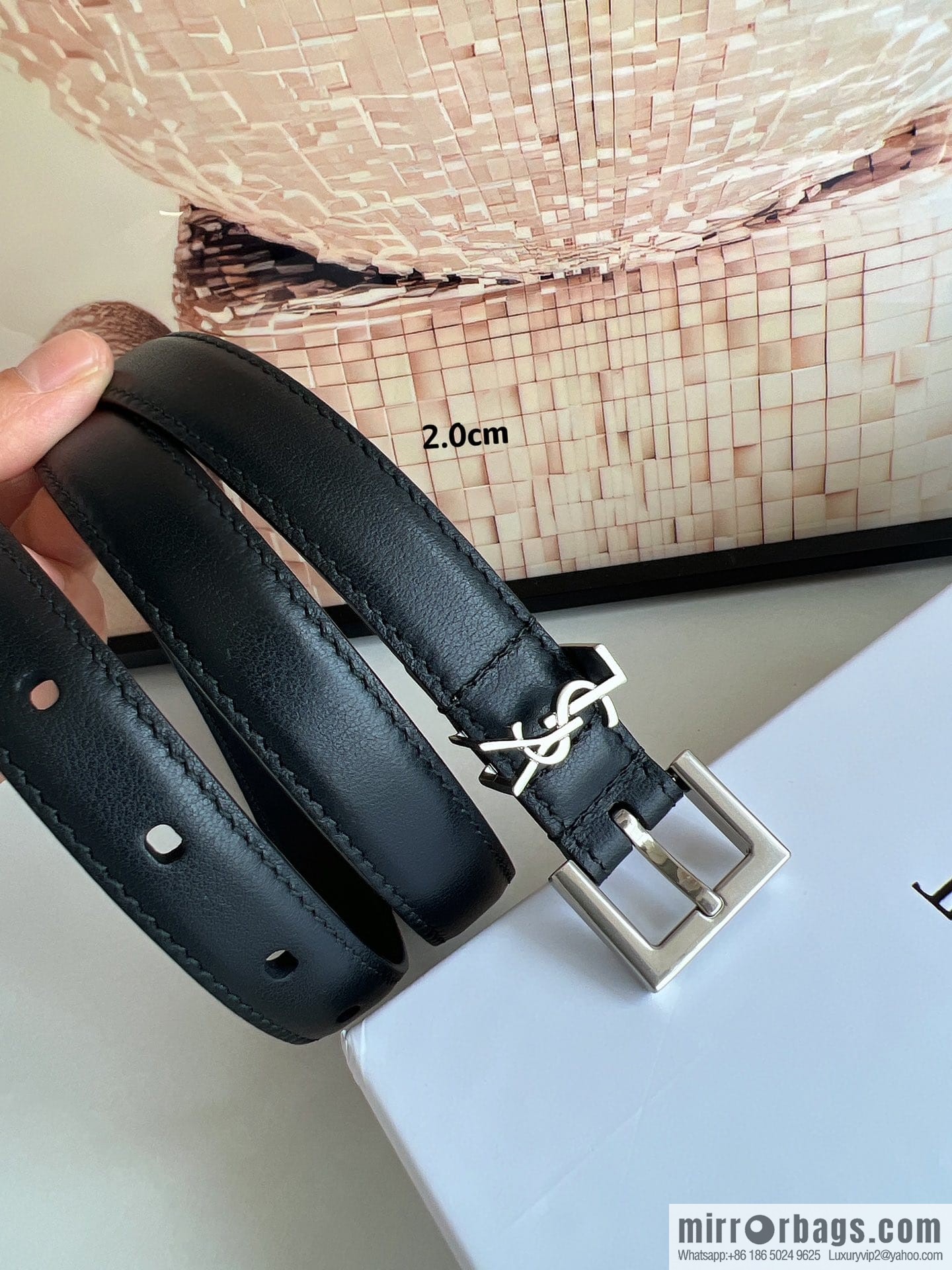 Saint Laurent Saint Laurent, Vintage Seiko Carved Metal Buckle 2.0cm Women's Belt