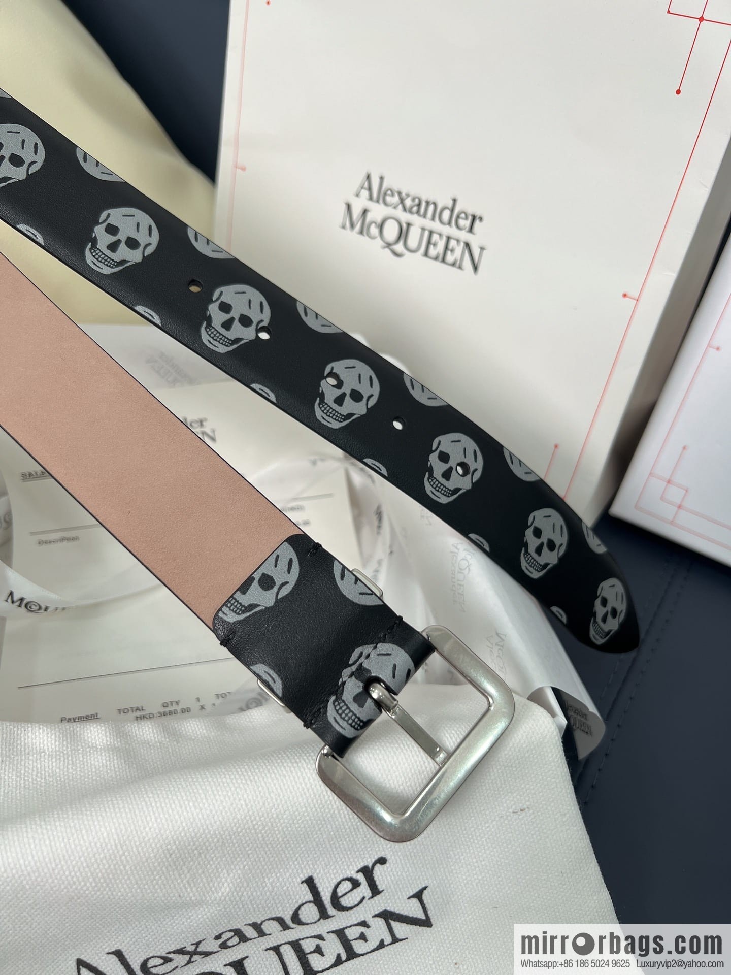 Alexander McQueen, gold-filled belt marked metal buckle women's belt