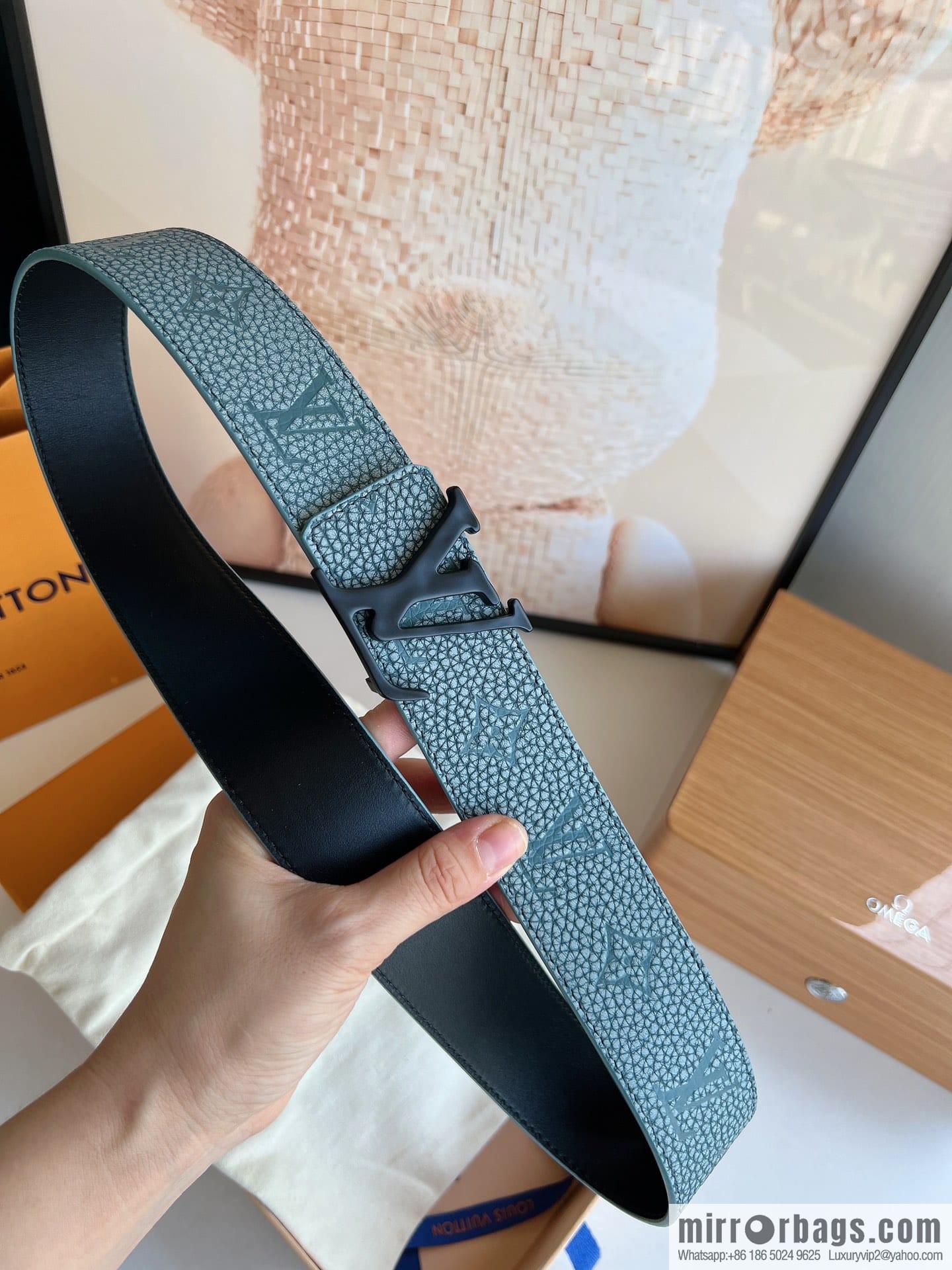 LV/Louis Vuitton Shape MNG Climbing Double Sided Belt 40mm