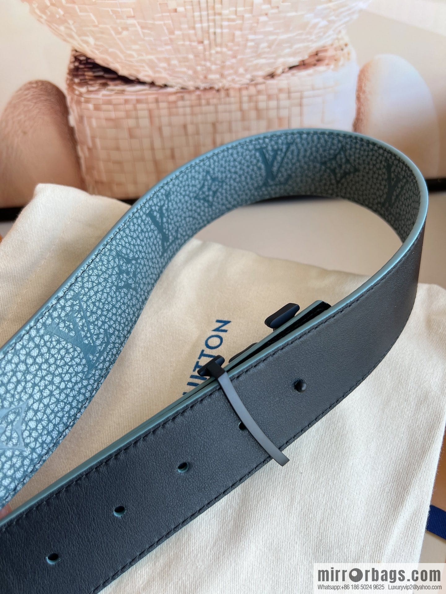 LV/Louis Vuitton Shape MNG Climbing Double Sided Belt 40mm