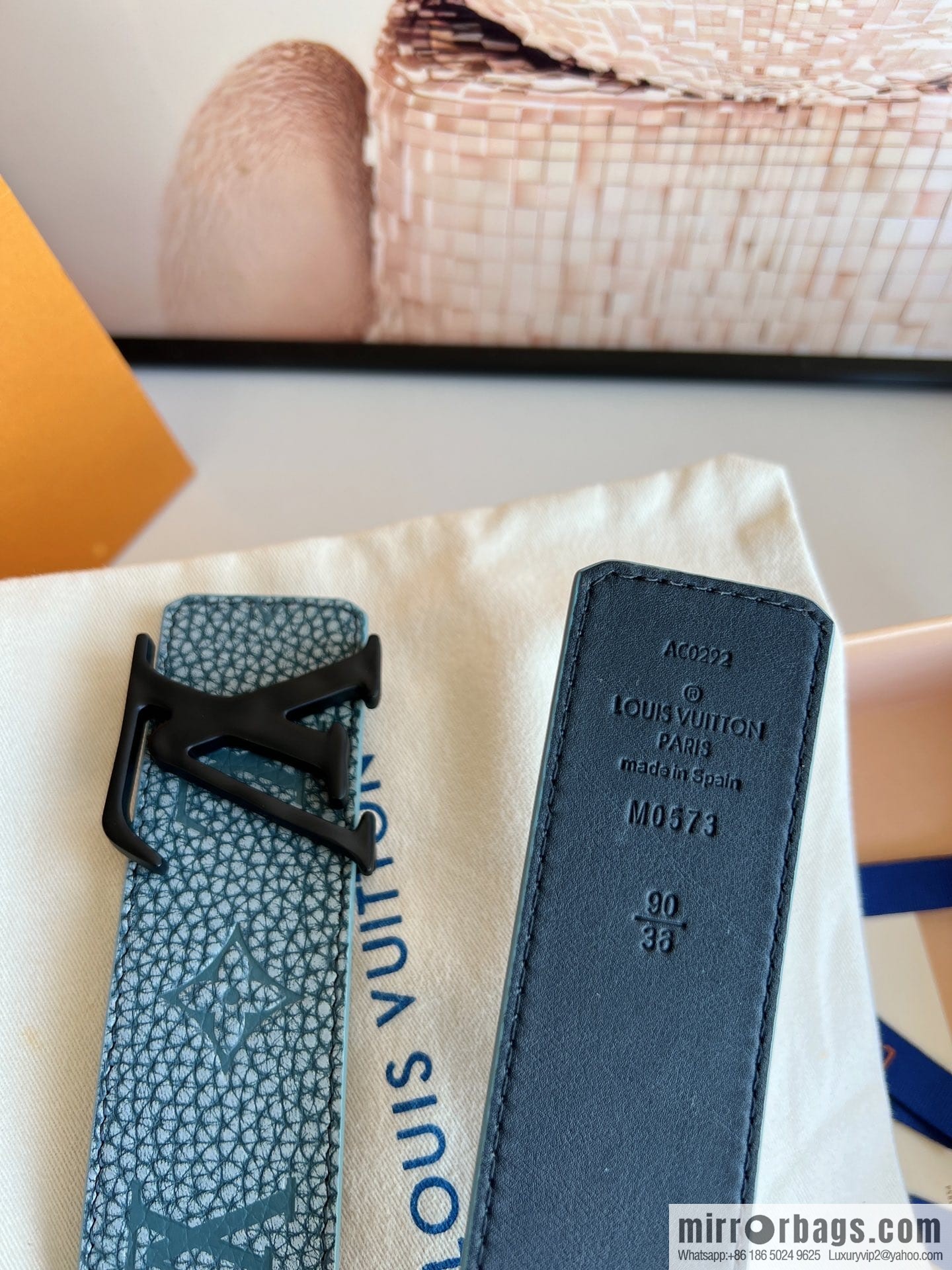 LV/Louis Vuitton Shape MNG Climbing Double Sided Belt 40mm