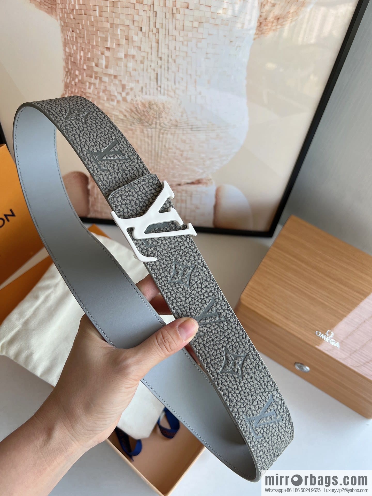 LV/Louis Vuitton Shape MNG Climbing Double Sided Belt 40mm