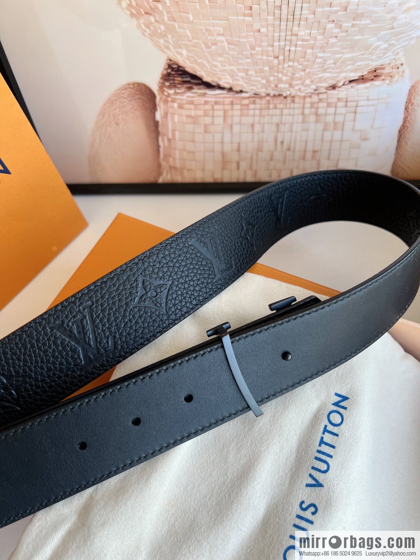 LV/Louis Vuitton Shape MNG Climbing Double Sided Belt 40mm